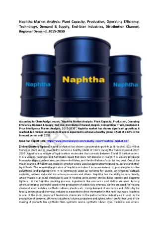 Naphtha Market Size, Share, Analysis Report, 2030