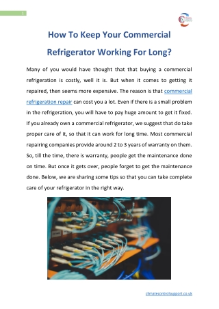 How To Keep Your Commercial Refrigerator Working For Long?