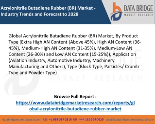 Global Acrylonitrile Butadiene Rubber (BR) Market - Industry Trends and Forecast to 2028