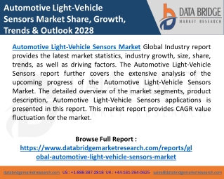 Automotive Light-Vehicle Sensors Market Opportunity, Trend, Drivers, Restraint
