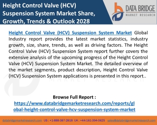 Height Control Valve (HCV) Suspension System Market Growth with Trends, Analysis