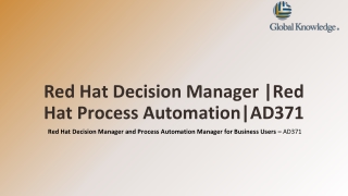 Red Hat Decision Manager |Red Hat Process Automation|AD371