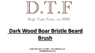 Dark Wood Boar Bristle Beard Brush