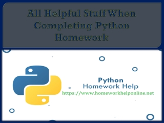 All Helpful Stuff When Completing Python Homework!