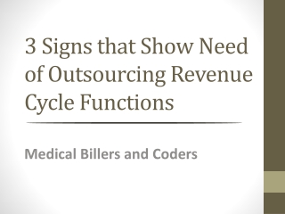 3 Signs that Show Need of Outsourcing Revenue