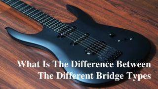 What Is the Difference Between the Different Bridge Types