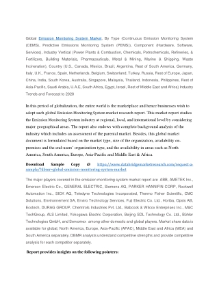 Emission Monitoring System Market