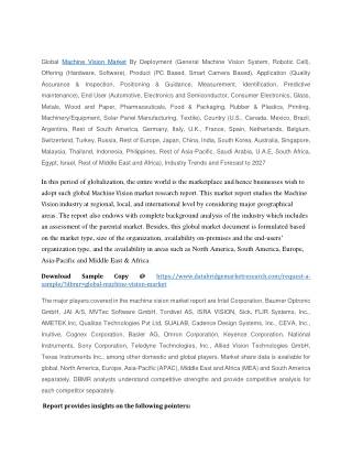 Machine Vision Market