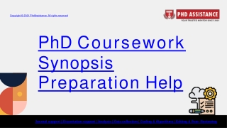 PhD Coursework Synopsis Preparation Help - Phdassistance