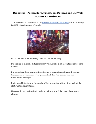 Broadway - Posters for Living Room Decoration _ Big Wall Posters for Bedroom