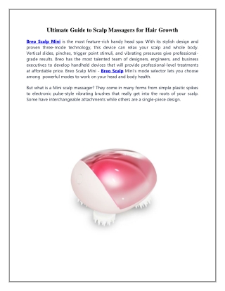 Ultimate Guide to Scalp Massagers for Hair Growth