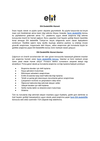 izmir dedektiflik bürosu