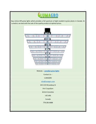 canadian grow lights  Lumagro.com