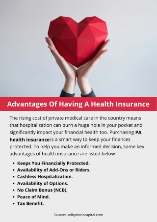 Advantages Of Having A Health Insurance