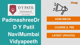 Padmashree Dr. D Y Patil Vidyapeeth-[DPU], Mumbai