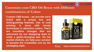 Customize your CBD Oil Boxes with Different combinations of Colors