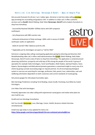 Astro Live: Live Astrology, Horoscope & Kundli - Apps on Google Play