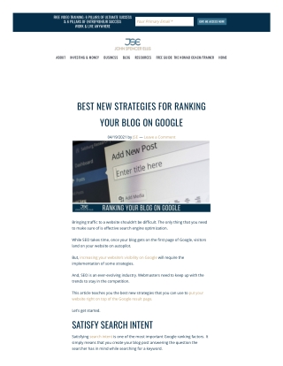Best New Strategies For Ranking Your Blog on Google