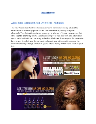 beautizone adore hair dye color