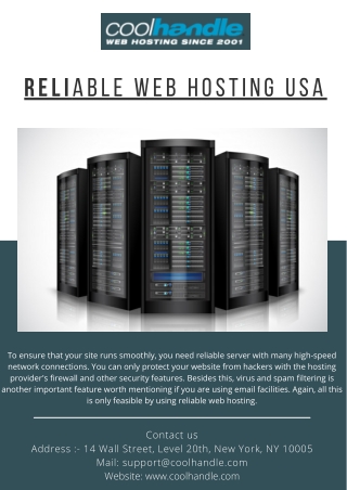 Reliable Web Hosting USA