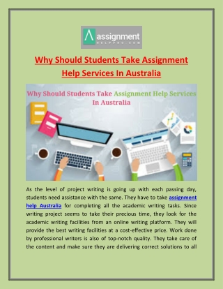 Why Should Students Take Assignment Help Services In Australia