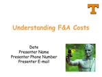 Understanding FA Costs