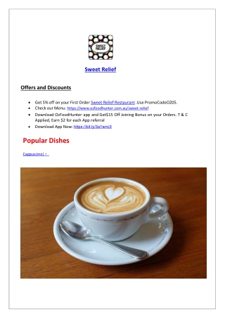 Sweet Relief Fitzgibbon Restaurant Takeaway, QLD - 5% off