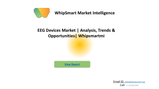 EEG Devices Market Research, Global Analysis | Forecast 2027