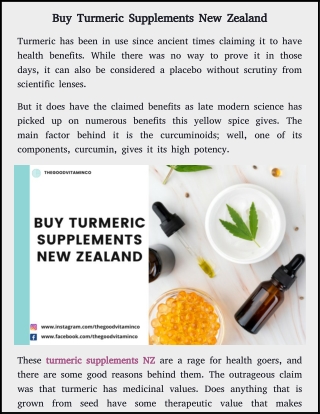 good turmeric supplements health benefits in NZ