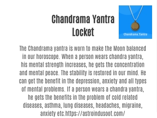 Chandrama Yantra Locket