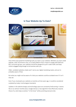 Is Your Website Up To Date?