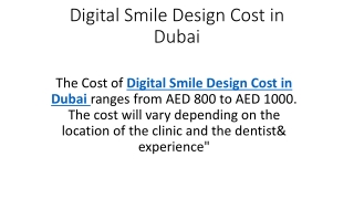 Digital Smile Design Cost in Dubai