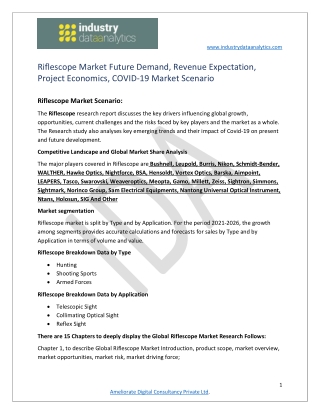 Riflescope Market Prominent Key Players Analysis, Developing Technologies