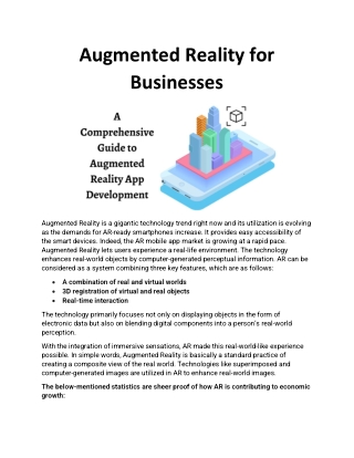 Augmented Reality for Businesses