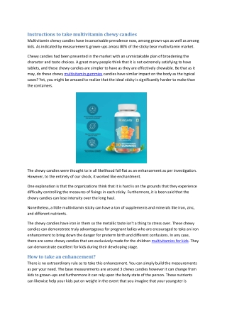 Multivitamin gummies for adults & kids to take essential nutrients easily