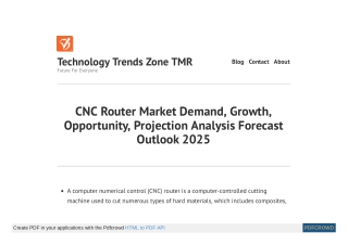 CNC Router Market Trends, Share, Scope, and Insights by 2027