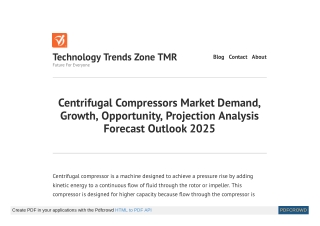Centrifugal Compressors Market - Global Industry Analysis 2026
