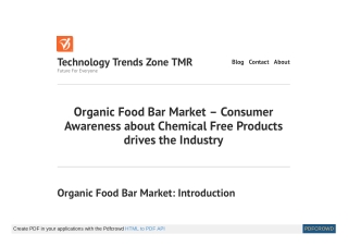 Organic Food Bar Market Share, Insights by 2031