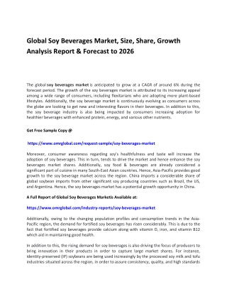 Global Soy Beverages Market