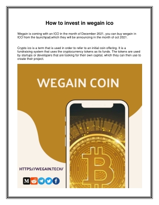 How to invest in wegain ico
