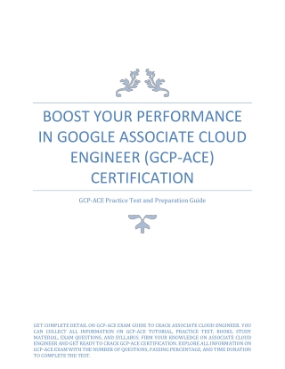 Boost Your Performance in Google Associate Cloud Engineer (GCP-ACE) Certificate