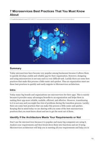 7 Microservices Best Practices That You Must Know About
