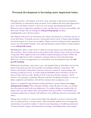 self growth teaching