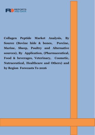 Collagen Peptide Market Size, Competitive Landscape, Revenue Analysis, 2021–2026