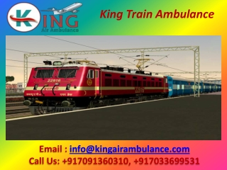 Hi-tech Rail Ambulance by King Train Ambulance in Patna and Bangalore