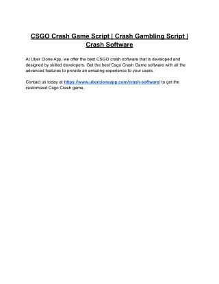 CSGO Crash Game Script | Crash Gambling Script | Crash Game Software