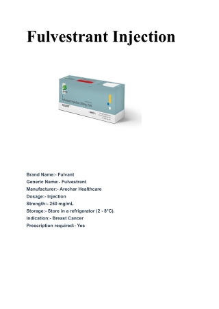 Fulvestrant Injection