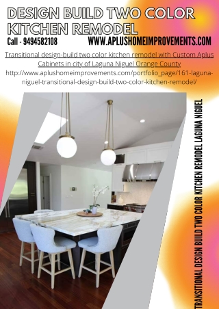 Design build two color kitchen remodel