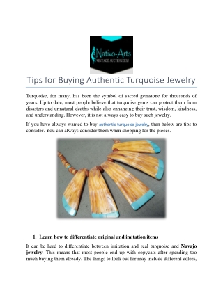 Tips for Buying Authentic Turquoise Jewelry