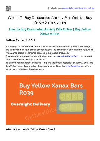 Where To Buy Discounted Anxiety Pills Online  Buy Yellow Xanax online